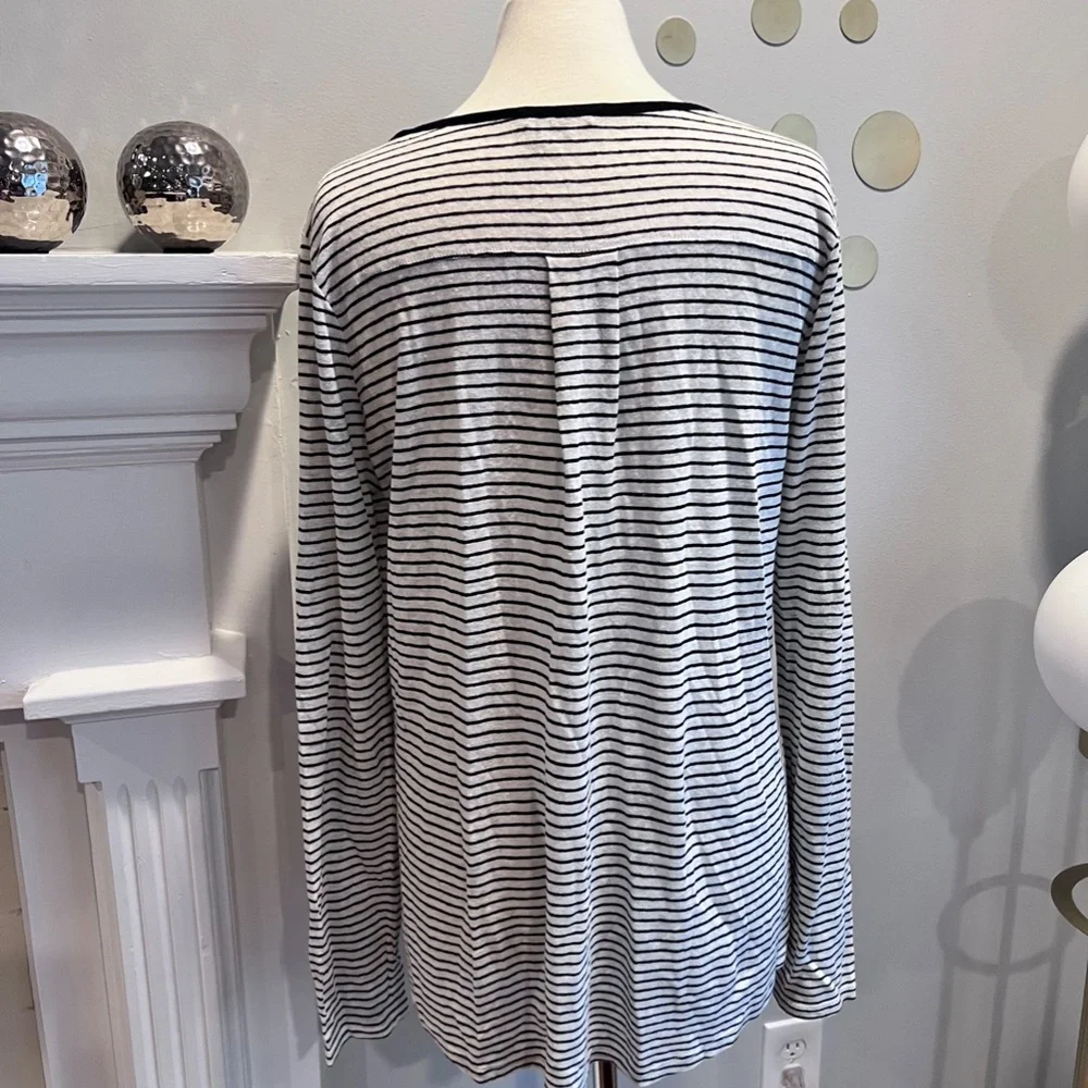 Vince Mixed Stripe Long Sleeve Tee - Picture 4 of 6
